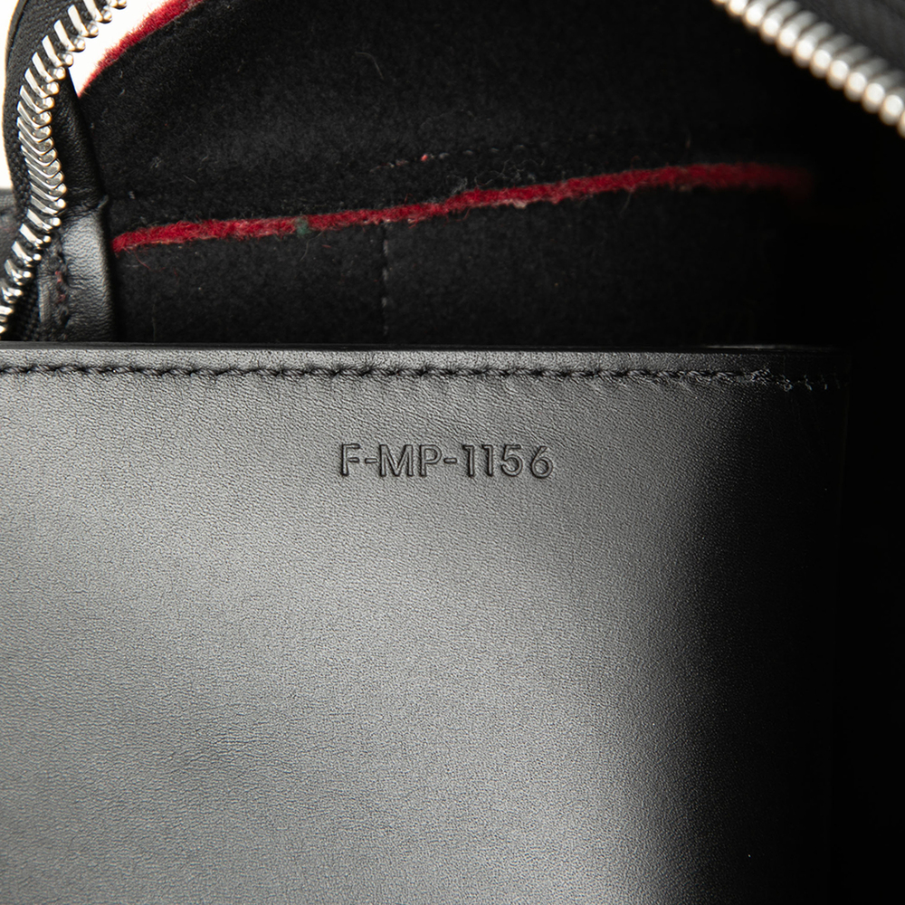 Pre-Loved Celine Mini Felt and Calfskin Belt Satchel - Picture 6 of 7